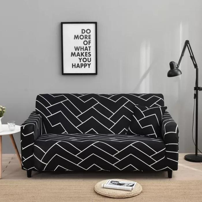 Gambar COVER SARUNG KURSI SOFA ELASTIS 2 SEATER DUDUKAN - Labirin, 2 SEATER dari Eljida Store undefined Tokopedia