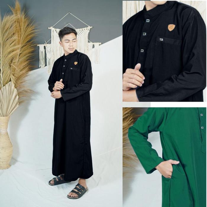 Gambar JUBAH ABU HASAN LAKI LAKI/GAMIS PRIA/BAJU KOKO/BAJU MUSLIM BY FAMILY - Hitam, M dari AdatNusantara undefined Tokopedia