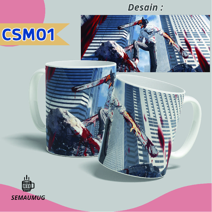 Gambar MUG CHAINSAW MAN DENJI MAKIMA POWER ANIME PRINT CUSTOM SEMAUMUG - CSM 1 dari semaumug undefined Tokopedia
