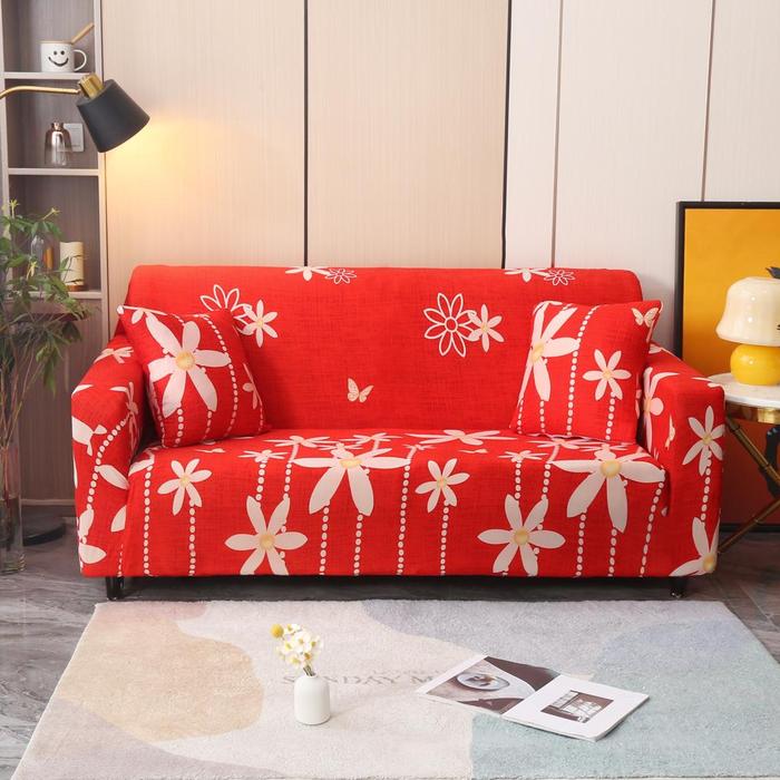 Gambar COVER SARUNG KURSI SOFA ELASTIS 2 SEATER DUDUKAN - Desy, 1 SEATER dari Eljida Store undefined Tokopedia