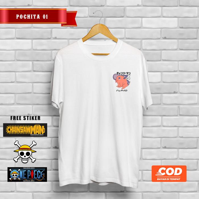 Gambar BAJU KAOS POCHITA 01 CHAINSAW MAN KEREN TAMAGON PARK MERCHANDISE - Putih, M dari Tamagon Park Merch undefined 5 Tokopedia
