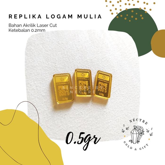 Gambar REPLIKA logam mulia - Emas Antam 24K (Part 1) - 0.5gr dari Sihr. Craft Studio undefined Tokopedia