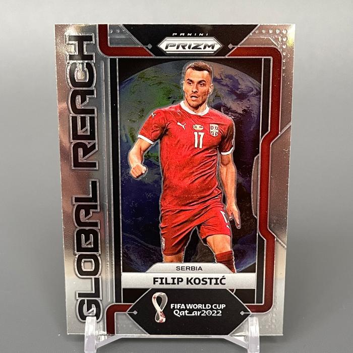 Gambar Kartu Panini Prizm Soccer World Cup 2022 GLOBAL REACH ( You Pick ) - Filip Kostic dari sidehustles.id undefined Tokopedia