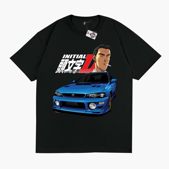 Gambar KARIMAKE Kaos Baju Anime INITIAL D SUBARU IMPREZA WRX STI TYPE R BUNTA - V1 HITAM, S dari KRMK Karimake undefined Tokopedia