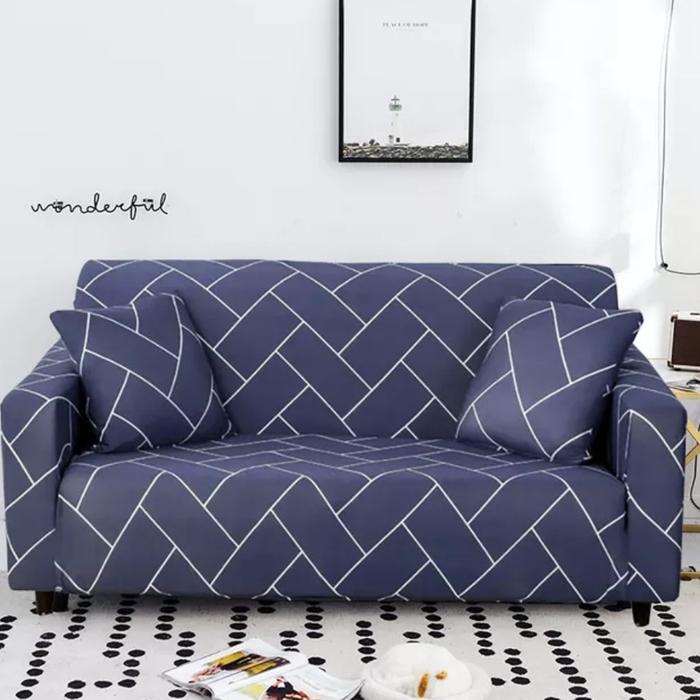 Gambar COVER SARUNG KURSI SOFA ELASTIS 2 SEATER DUDUKAN - Bata Abu, 2 SEATER dari Eljida Store undefined Tokopedia