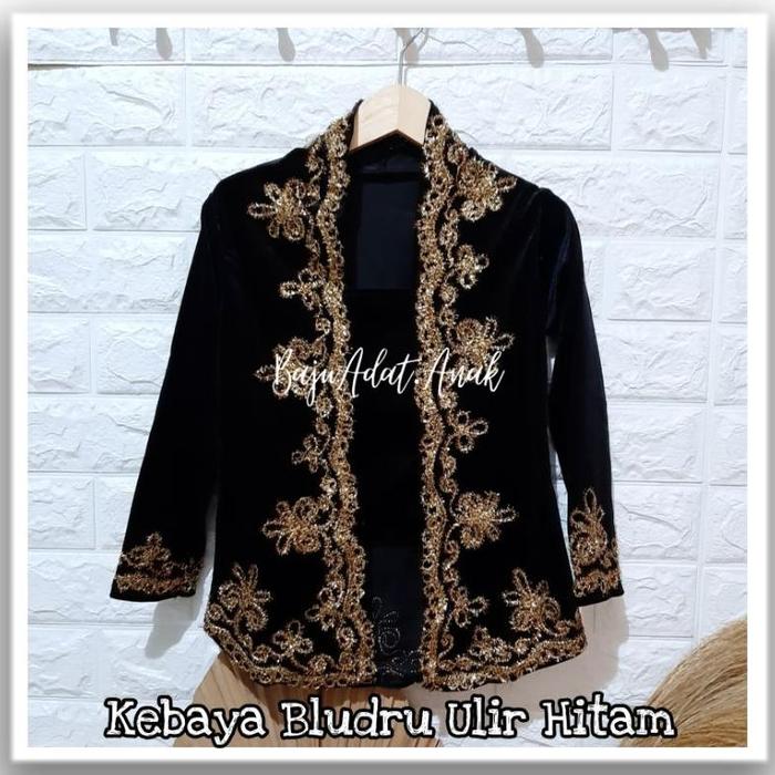 Gambar Baju Kebaya Anak TK Bludru Beludru Ulir Murah Kebaya Adat Jawa | Jogja - Hitam, All size TK dari Rizki ridh0 undefined Tokopedia