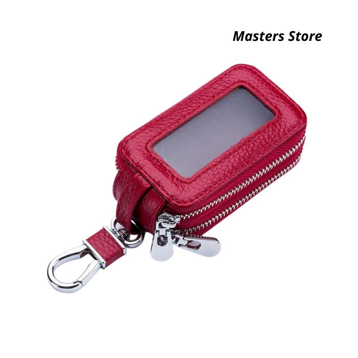 Gambar Dompet Remote Keyless STNK Gantungan Kunci Mobil Motor Unik Kulit Asli - Merah dari TasDompetImport undefined Tokopedia