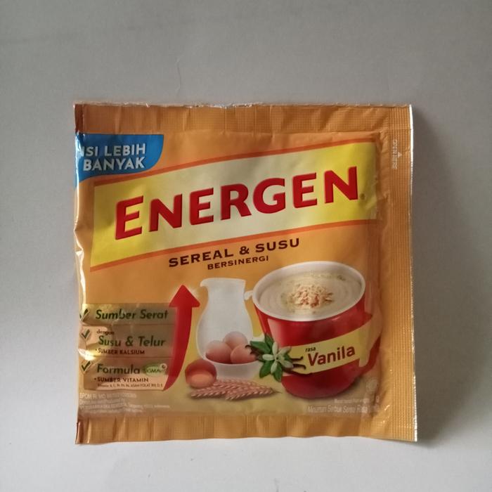 Gambar Minuman susu sereal instan Energen rasa Vanila kemasan sachet dari ibulanja undefined Tokopedia