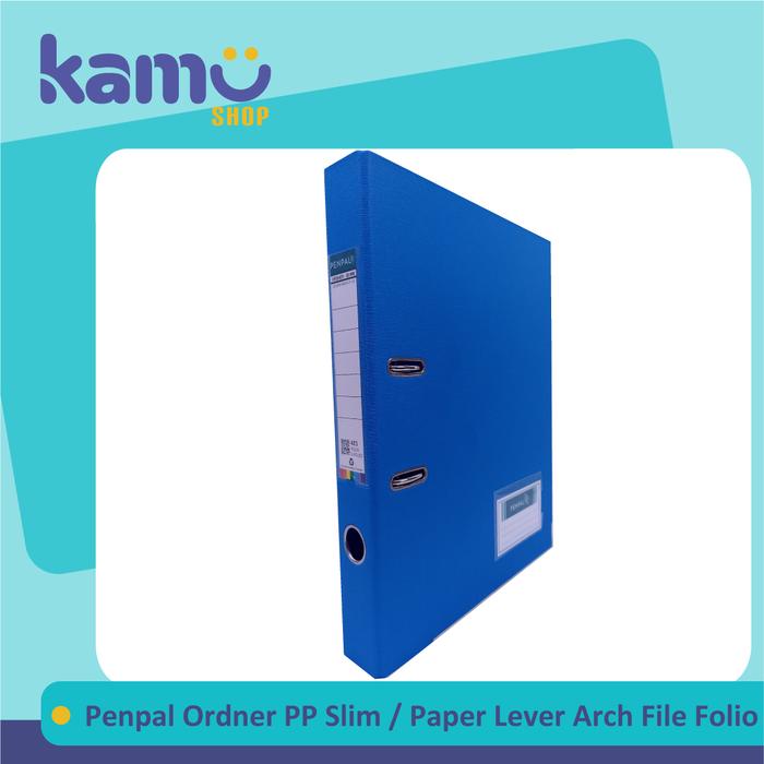 Gambar Penpal Ordner Folio PP Slim / Lever Arch File PL Slim Folio - PL 403 - Med Blue dari KAMU Stationery undefined 5 Tokopedia