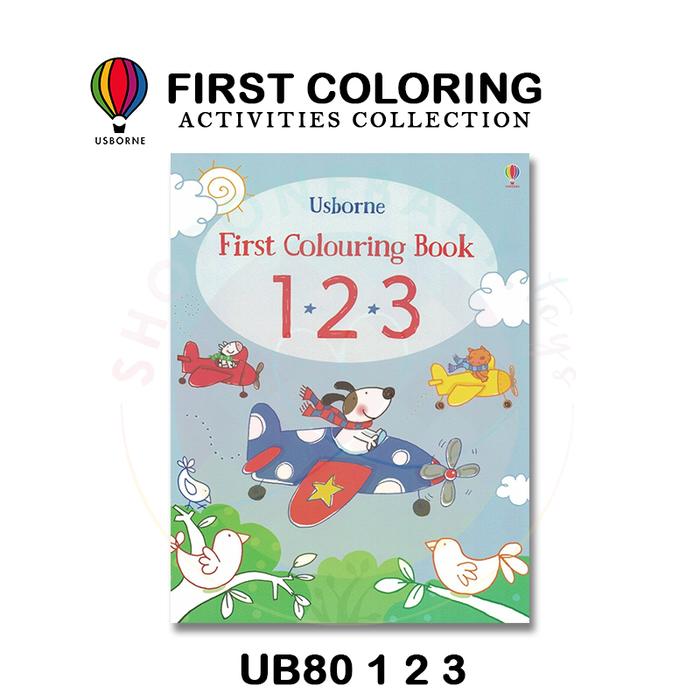 Gambar JKT Usborne First Coloring with Sticker English Books Colouring Kids - 123 dari shoponebaby undefined Tokopedia