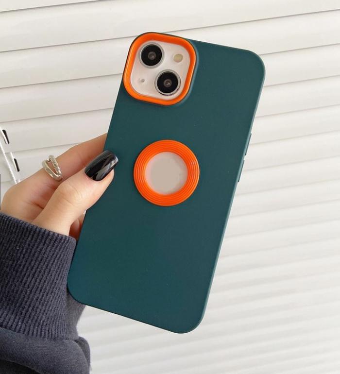 Gambar Case IPHONE 11 12 Pro Promax Pop Square Circle Softcase Warna Hybrid - DrakGreen Oren, IP 11 dari My Case88 undefined Tokopedia