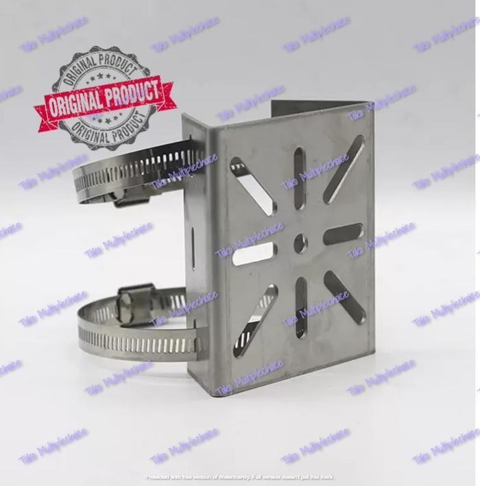 Gambar Universal Stainless Steel Vertical Pole Mount Adapter Bracket for CCTV - BRAC+HOSE100X2 dari Toko Multiple25 undefined Tokopedia