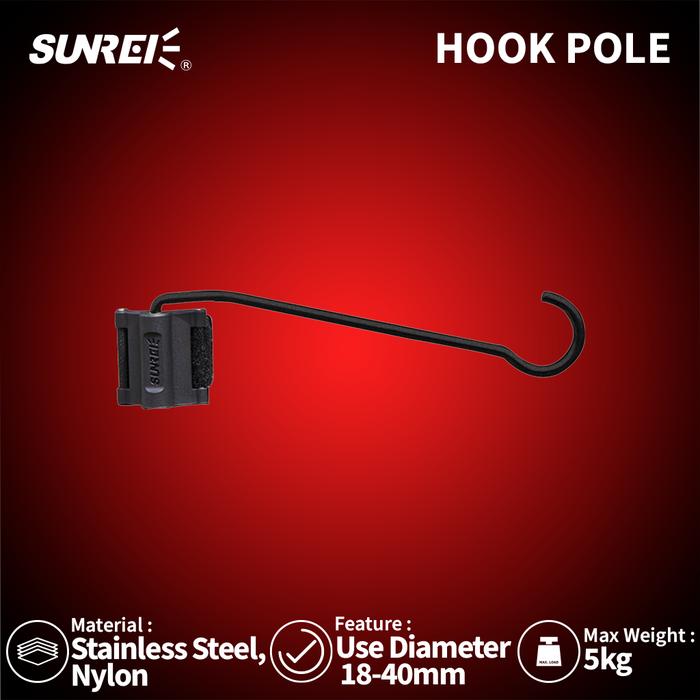 Gambar Hanger Lampu Camping Serbaguna Sunrei Anti Slip Hook Pole - Black dari SUNREI undefined Tokopedia