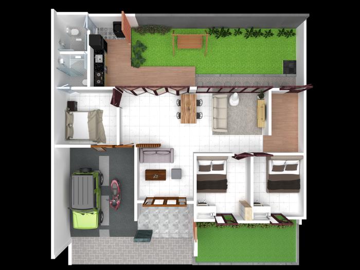 Gambar DESAIN RUMAH 2D/3D RUMAH MINIMALIS - PAKET BASIC dari KukuhPrastika undefined Tokopedia