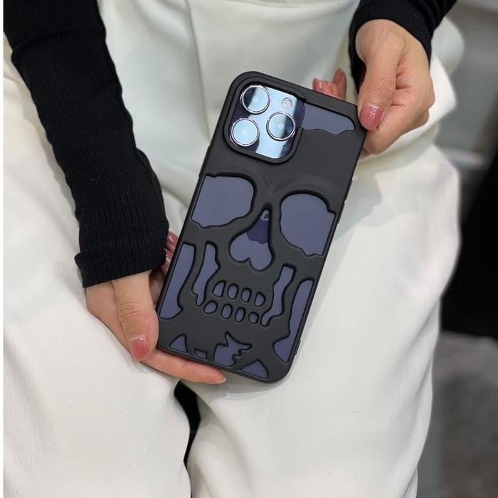 Gambar skull metallic soft case casing iphone 11 12 13 14 pro max plus - c dari Good Stuff co undefined Tokopedia