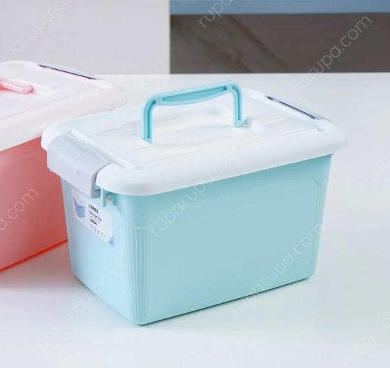 Gambar kotak penyimpanan serbaguna storage box container plastik organizerbox - Biru dari nititip undefined Tokopedia