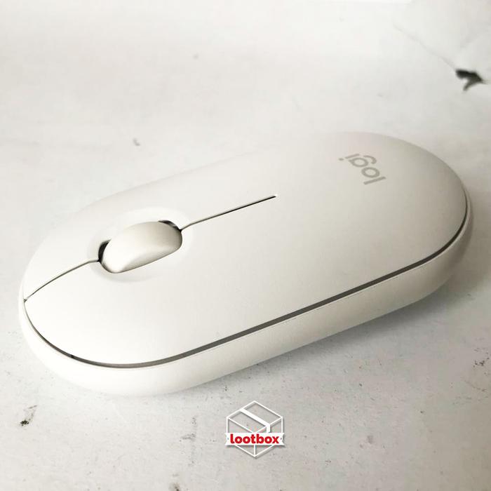 Gambar Logitech M350 Pebble White Bluetooth Silent Unifying Wireless Mouse - Grade A dari LootboxID undefined Tokopedia