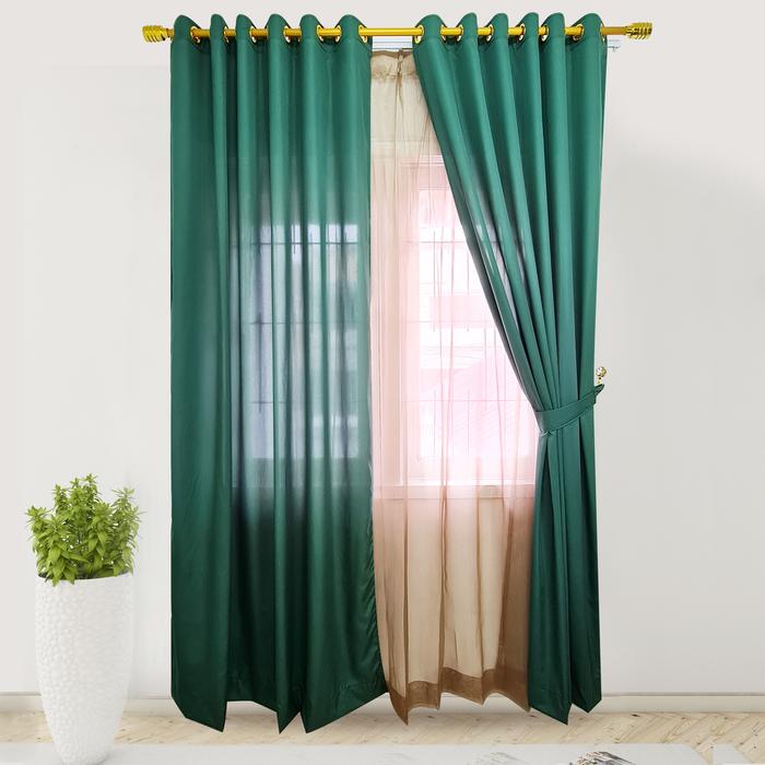 Gambar Gorden MURAH Hordeng jendela Tirai Pintu Minimalis Java Micro - Ring Green dari JJ Interiorr undefined Tokopedia