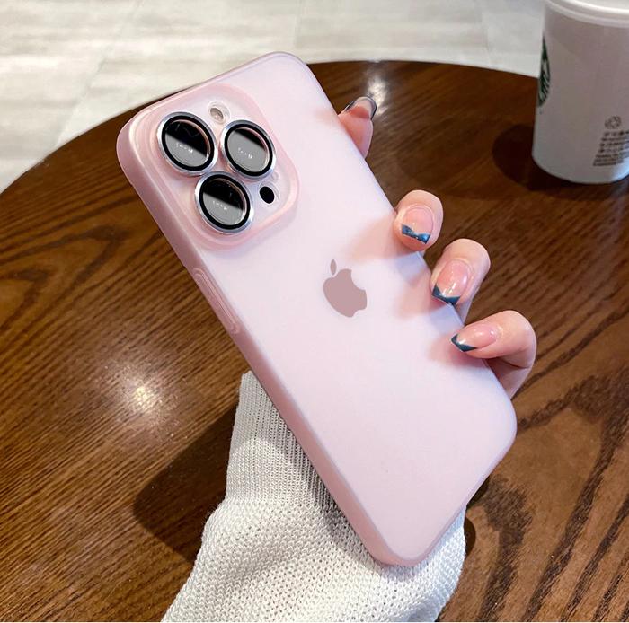 Gambar Case IPHONE 11 12 13 Pro Promax Clear Slim Fit Lens Protector - Frozen Pink, IP 13 dari My Case88 undefined Tokopedia