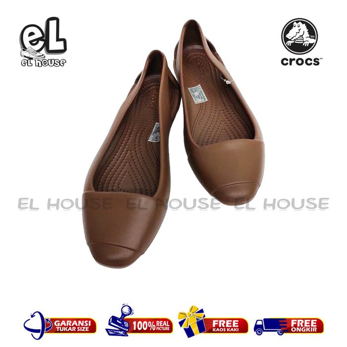 Gambar CROCS SIENA FLAT SHOES/SEPATU FLAT WANITA/CROCS WANITA/CROCS MURAH - BROWN, 36 dari KMDShop undefined Tokopedia
