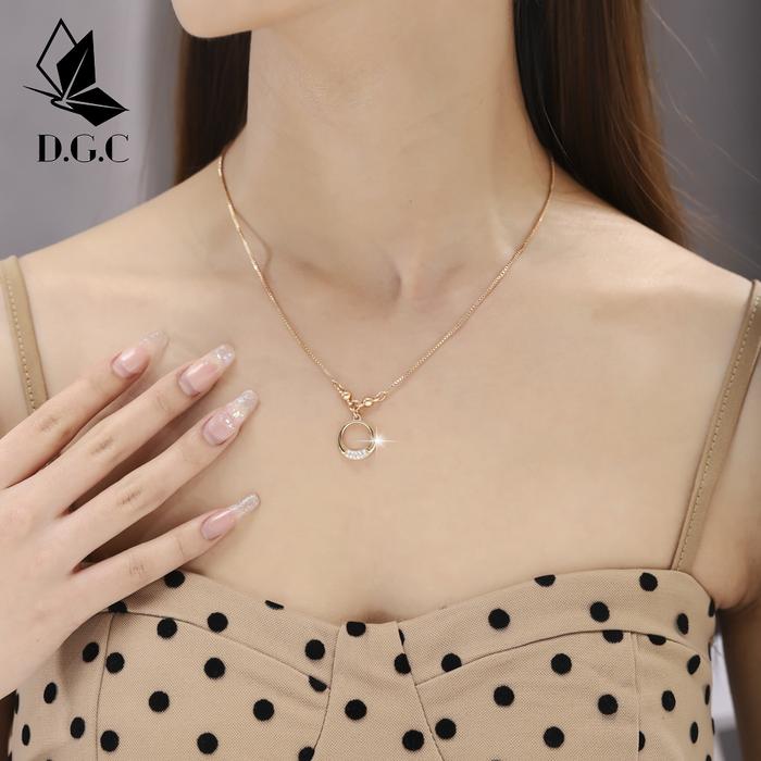 Gambar COD Kalung Titaniun Wanita Perhiasan 18K Emas Lapis Alloy Korea Murah - D027 dari DGC Jewelry undefined Tokopedia