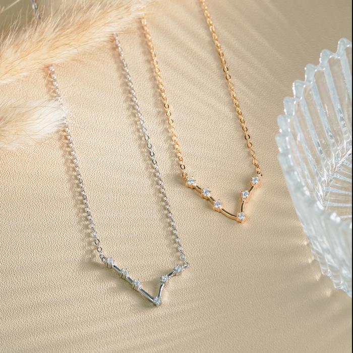 Dear Me Constellation Necklace (925 Sterling Silver) Kalung Perak Pisces