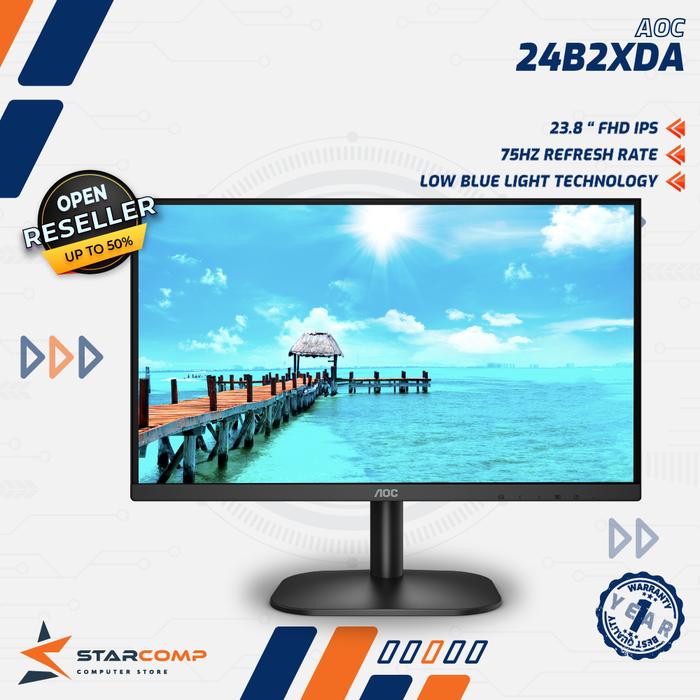Gambar AOC 24B2XDA 24" Monitor LED IPS 1080p 75Hz VGA HDMI dari Starcomp Origin undefined Tokopedia