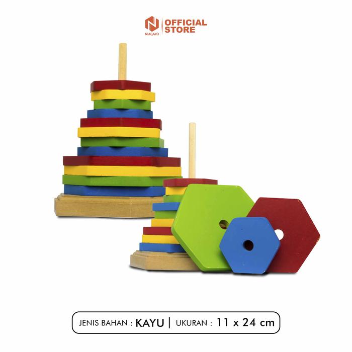 Gambar Mainan Edukasi Anak Balok Kayu / Balok Kayu Edukasi Anak : Alat Peraga - MNRA PELANGI S6 dari Niagayo Official Shop undefined Tokopedia