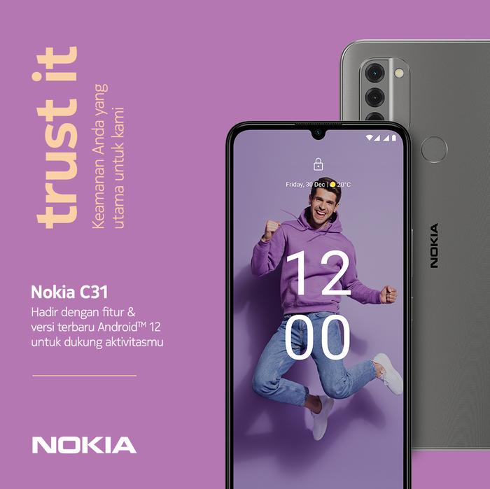 Gambar Nokia C31 | 4/64 GB | Android 12 | Kamera 13MP | Charcoal dari Nokia Mobile Official undefined Tokopedia
