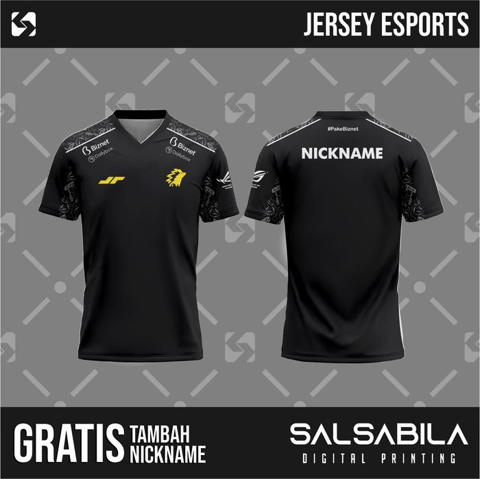 Gambar JERSEY BAJU KAOS ONIC JERSEY GAMING JERSEY FREE CUSTOM NICKNAME - Hitam, 3XL dari salsabiladigitalprinting undefined Tokopedia