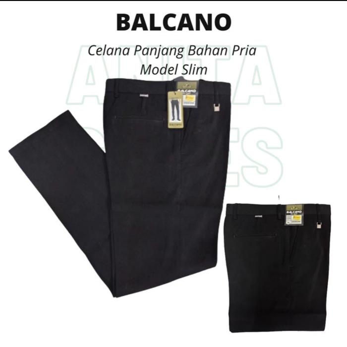 Gambar Celana Bahan Pria BALCANO Original Celana Formal Slim Fit 33-38 - Hitam, 35 dari NETSHOP93 undefined Tokopedia