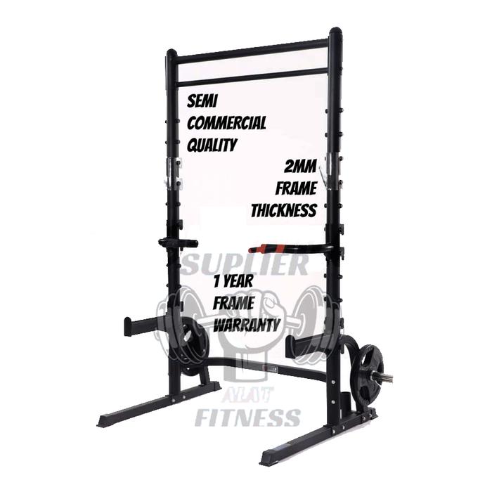 Gambar Half Rack Squat Rak Smith Machine Pull up Dip Dead lift Home Gym Baru dari DHZ Fitness undefined Tokopedia