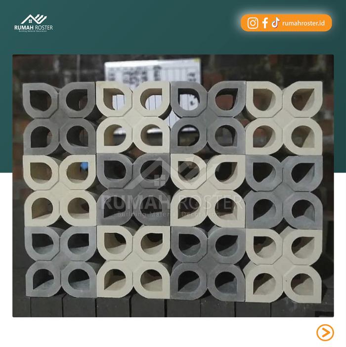 Gambar Roster Beton/Roster Minimalis/Roster Modern Motif Daun Bali - Abu-abu dari Roster Minimalis IDN undefined Tokopedia