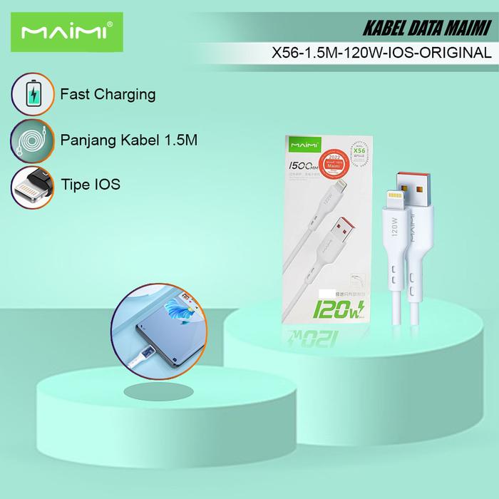 Gambar Maimi X56 Kabel Data IOS TYPE-C MICRO 1.5M 120W Charging Speed ORI - IOS dari Maimi Official undefined Tokopedia