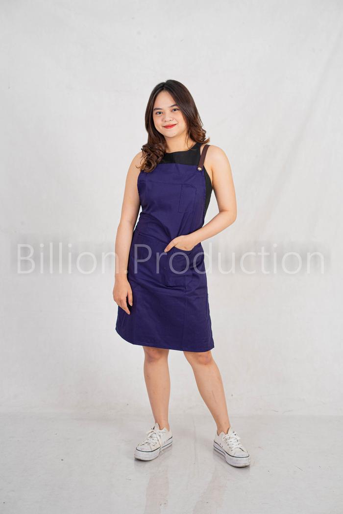 Gambar Bp Apron barista celemek Masak Dapur drill Pria Wanita Dewasa - Navy dari MoLG undefined Tokopedia