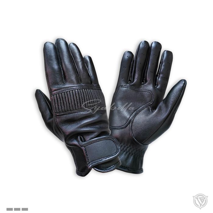 Gambar Sarung Tangan Motor Vintage. Sarung Tangan Kulit Klasik. Leather Glove - Hitam, S dari Ib-Leather.id undefined Tokopedia