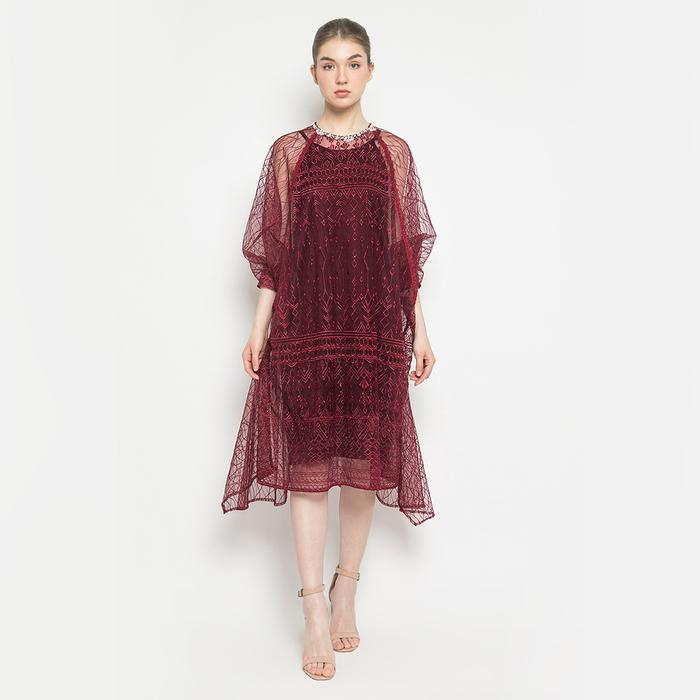 Gambar Jenni Austin - Pandora dress - MAROON, TANK DRESS dari Jenni Austin undefined Tokopedia