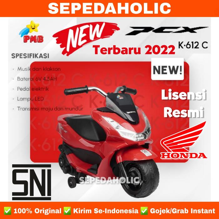 Gambar Motor Aki PMB K 612 C HONDA PCX Motoran Mainan Anak - Merah dari Sepedaholic undefined Tokopedia