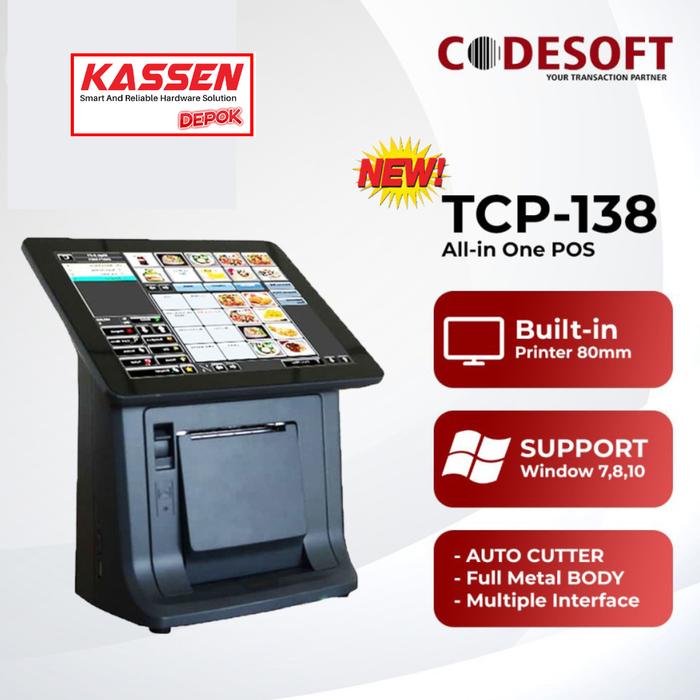 Gambar MESIN KASIR ALL IN ONE POS TOUCHSCREEN CODESOFT TCP138 | TCP 138 dari KASSEN DEPOK undefined Tokopedia