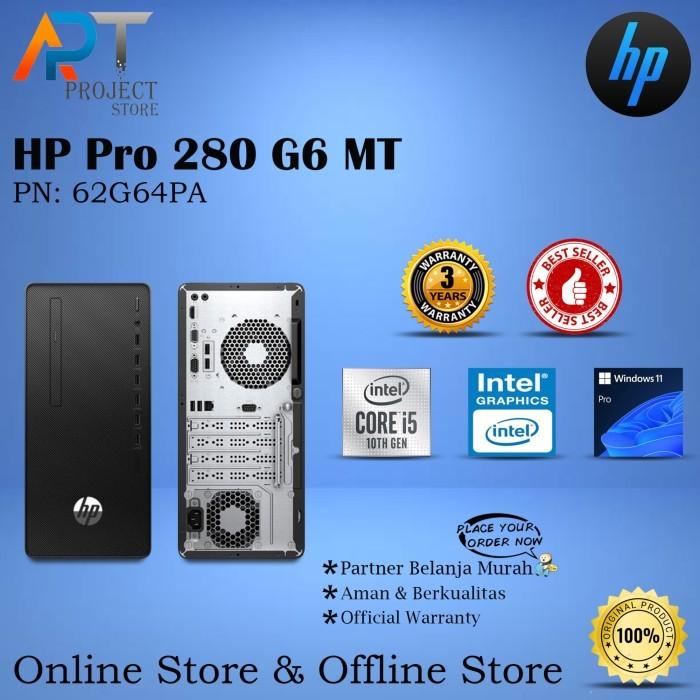 Jual PC HP 280 Pro G6 MT 62G64PA Core i5-10400 32GB 1TB SATA W11P