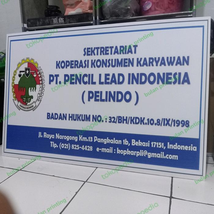 Gambar plang akrilik 60×90 dari bulan printing undefined Tokopedia