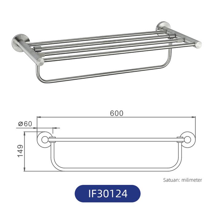 Gambar FRAP Gantungan Handuk Hitam Hanger Handuk Towel Holder Kamar Mandi - IF30124 dari Frap Sanitary Ware Indonesia undefined Tokopedia