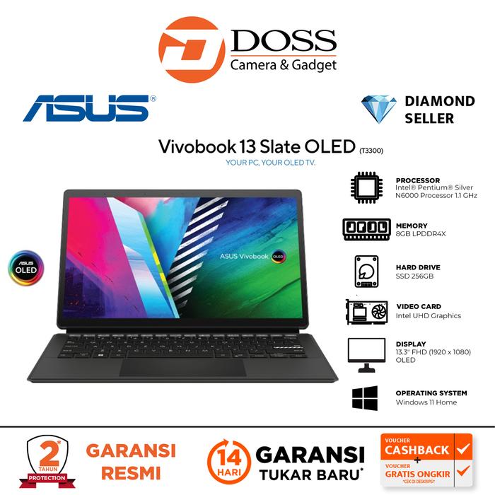 Gambar Asus VivoBook T3300KA-OLED622 13 Inch OLED 8GB RAM 256GB SSD Black dari DOSS Camera & Gadget undefined Tokopedia