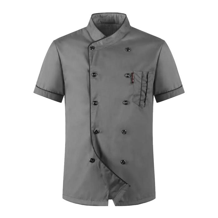 Gambar Baju Koki Baju Chef Kemeja koki kemeja chef Original - Abu-abu, XL dari Astii sistiani undefined Tokopedia