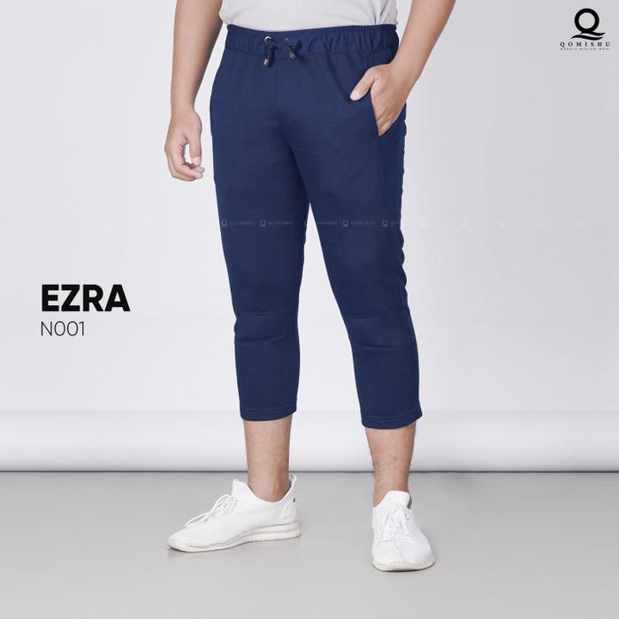 Gambar Celana Panjang 7/8 Pria Training Original Tebal Slim Fit EZRA - Navy, XL dari Sirwal Kita undefined Tokopedia
