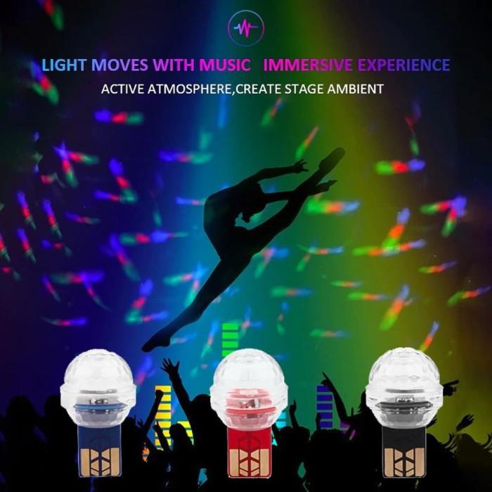 Gambar Lampu USB Disco Mini Light Music LED RGB Kabin Interior Atmosphere dari GudangHID undefined Tokopedia