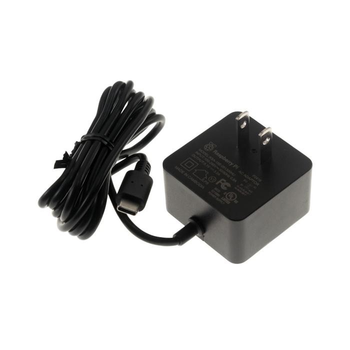 Gambar Adaptor Raspberry Pi 4 Original Official USB type C 5W 3A Power Supply - US dari Prello undefined Tokopedia