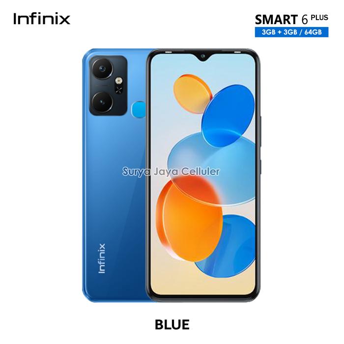 Gambar Infinix Smart 6 Plus 3/64GB (Garansi Resmi Infinix) - 3/64GB BLUE dari Surya Jaya Celluler undefined Tokopedia