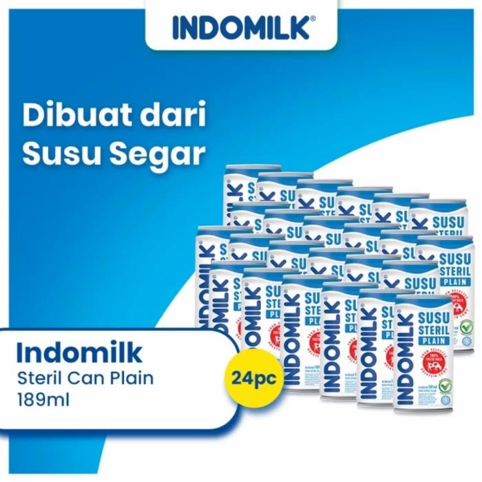 Gambar Steril Can Indomilk Plain 189ml [24 pcs] - Plain dari Javalovelly1 undefined Tokopedia