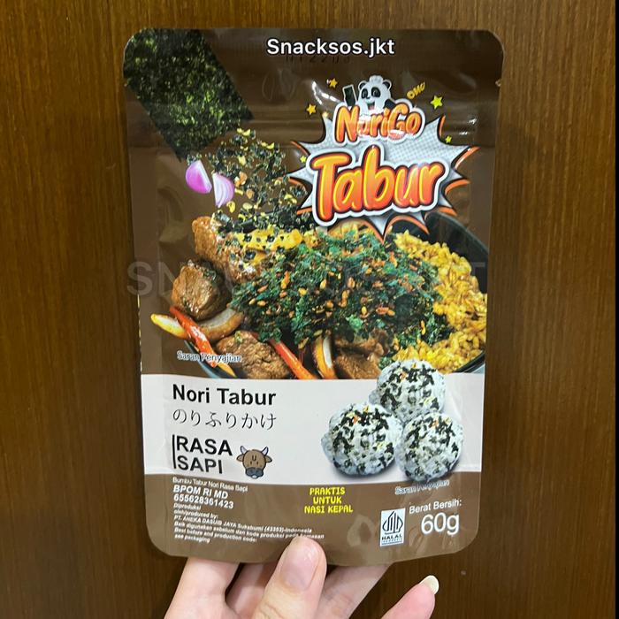 Gambar NoriGo Tabur Rumput Laut Sprinkles Laver Seaweed Original / Sapi / Pedas Sprinkle Korea - NoriGo SAPI dari Snacksos.jkt undefined Tokopedia